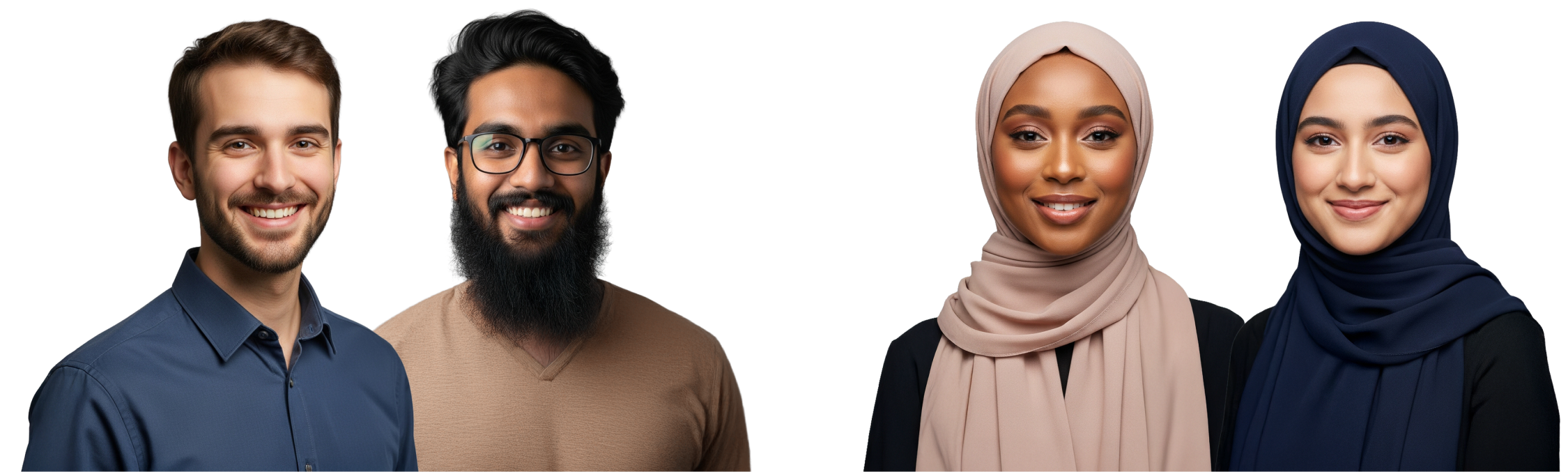 Muslim school alumni standing together